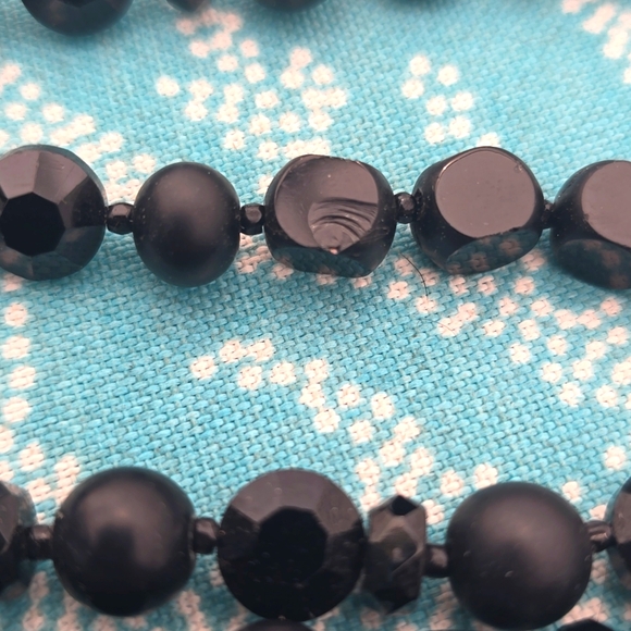 Antique Black Jet Victorian Era Mourning Necklace Circa 1800's Goth - Picture 3 of 5